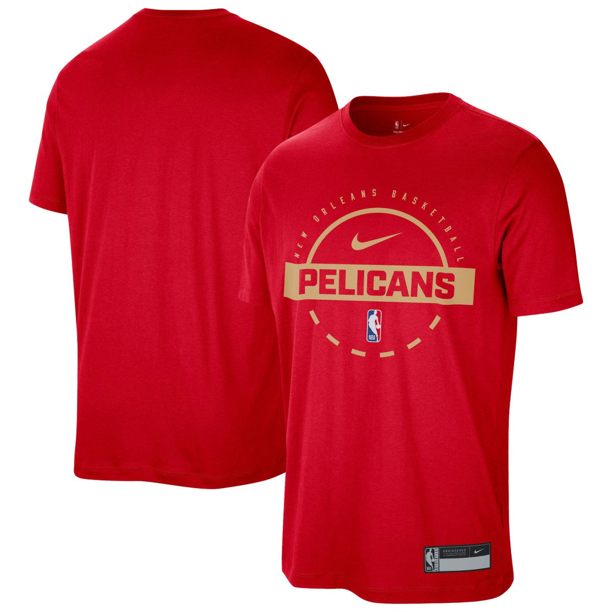 New Orleans Pelicans 2025/26 On-Court Flare Performance Practice T-Shirt Red - NBA