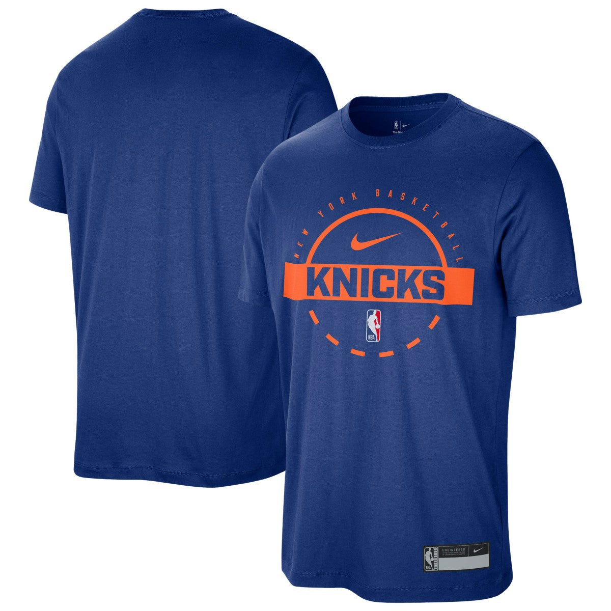 New York Knicks 2025/26 On-Court Flare Performance Practice T-Shirt Blue - NBA