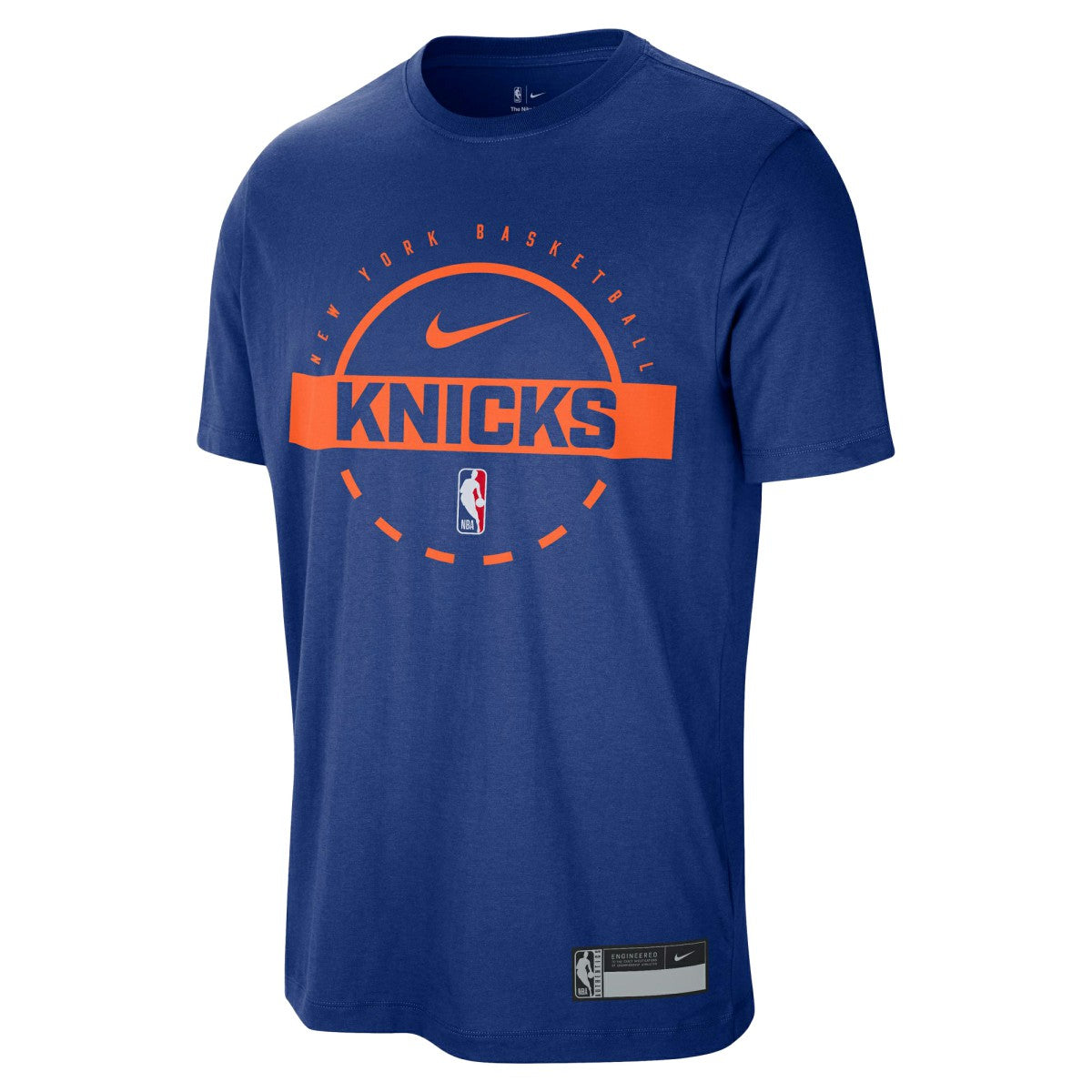 New York Knicks 2025/26 On-Court Flare Performance Practice T-Shirt Blue - NBA