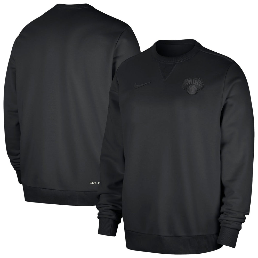 New York Knicks Authentic Standard Issue Travel Dri-FIT Sweatshirt Black - NBA