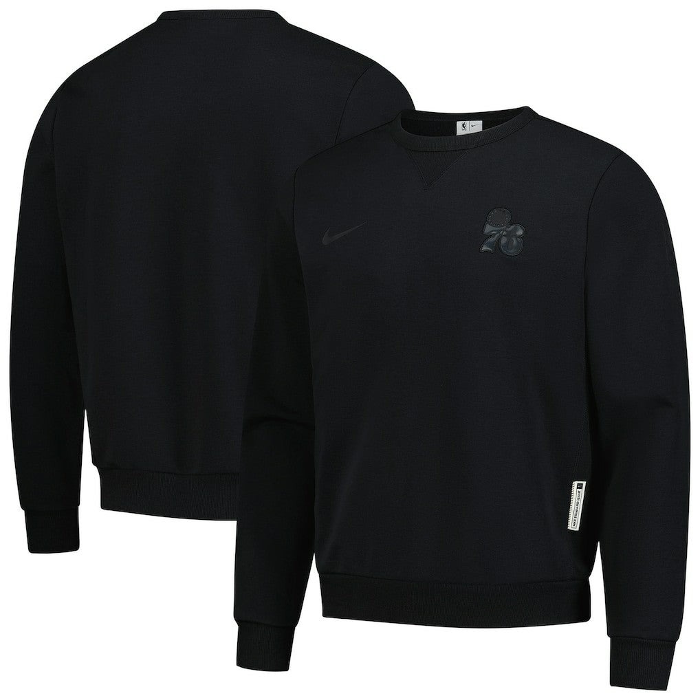 Philadelphia 76ers Authentic Standard Issue Travel Dri-FIT Sweatshirt Black - NBA