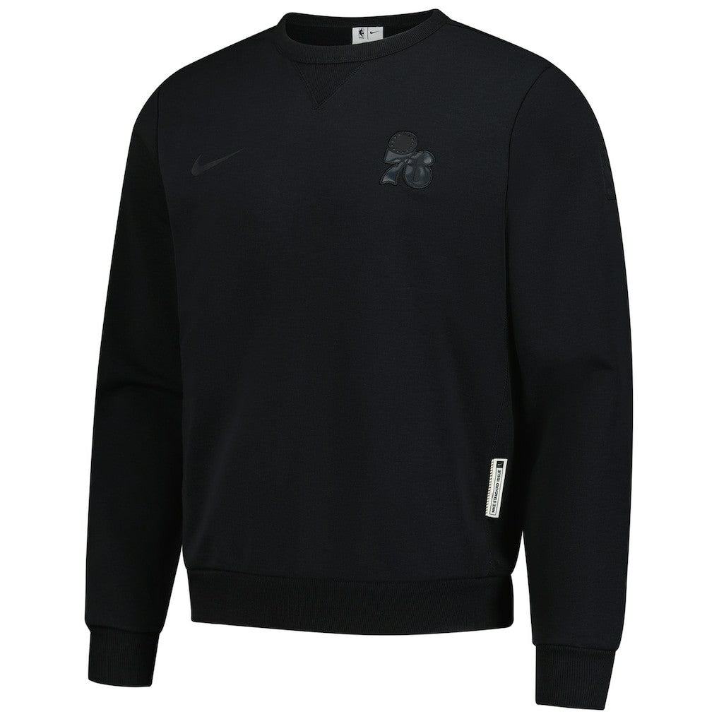 Philadelphia 76ers Authentic Standard Issue Travel Dri-FIT Sweatshirt Black - NBA