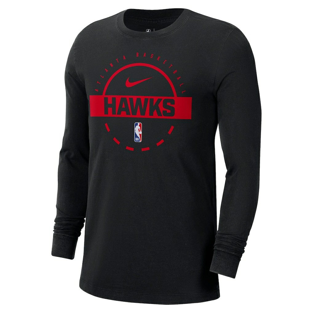 Atlanta Hawks Authentic Long Sleeve Practice T-Shirt Black - NBA
