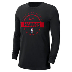 Atlanta Hawks Authentic Long Sleeve Practice T-Shirt Black - NBA
