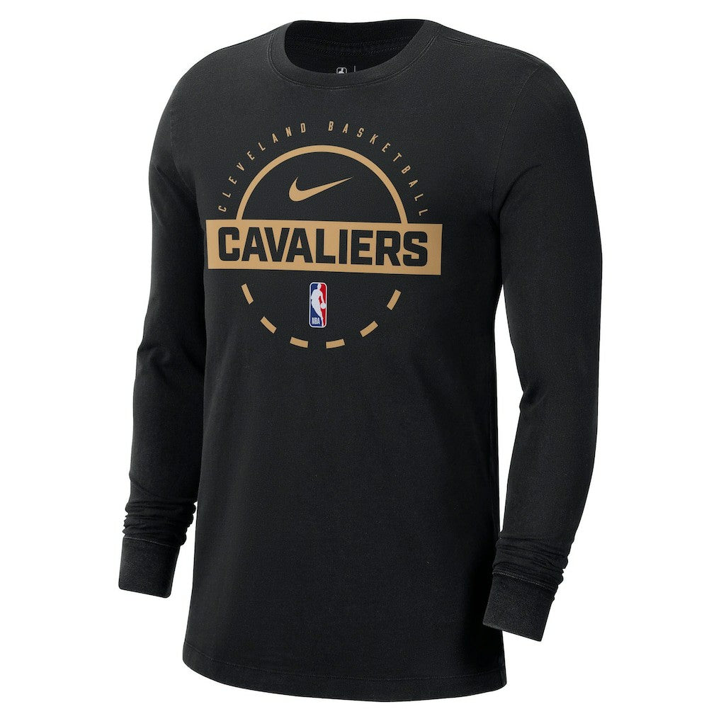Cleveland Cavaliers Authentic Long Sleeve Practice T-Shirt Black - NBA