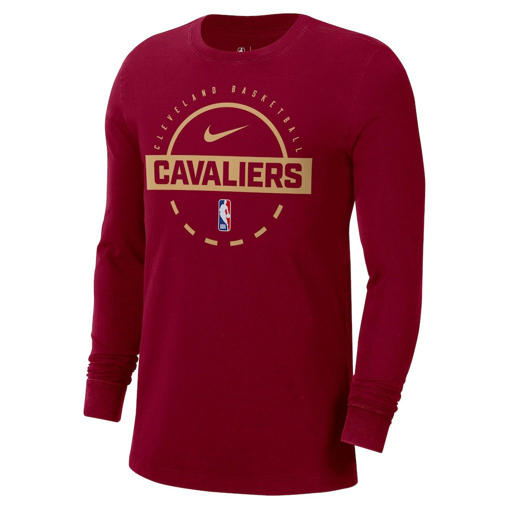 Cleveland Cavaliers Authentic Long Sleeve Practice T-Shirt Wine - NBA