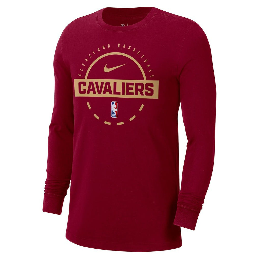 Cleveland Cavaliers Authentic Long Sleeve Practice T-Shirt Wine - NBA
