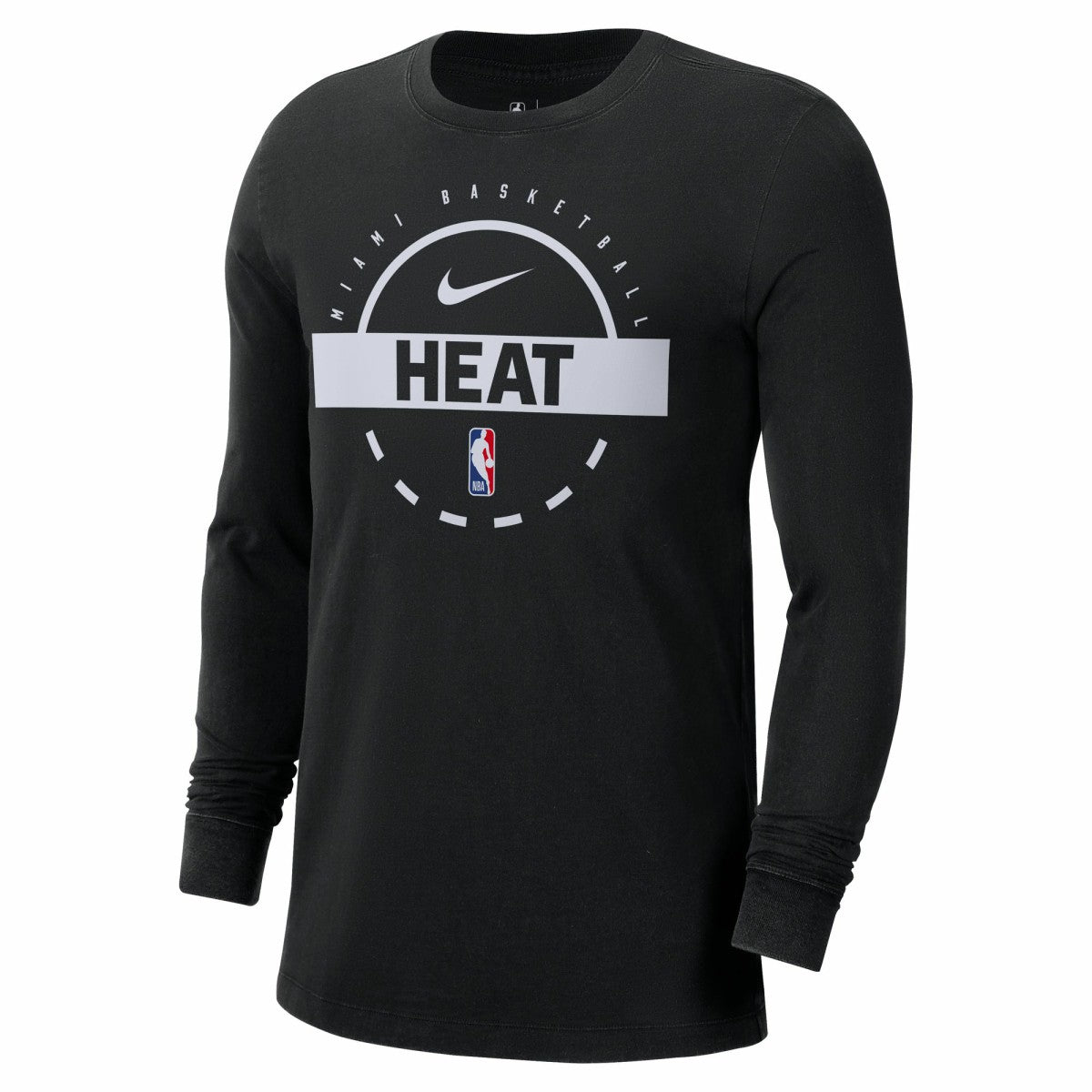 Miami Heat Authentic Long Sleeve Practice T-Shirt Black - NBA