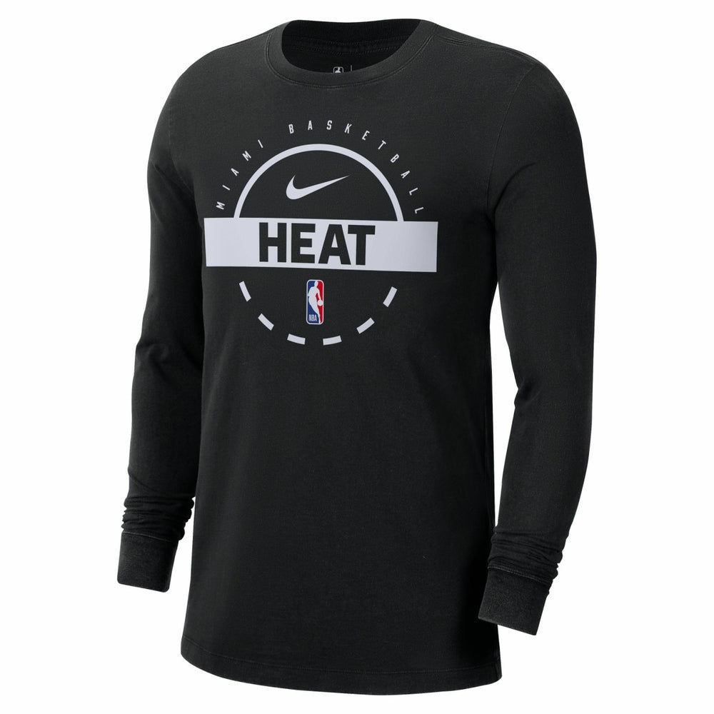 Miami Heat Authentic Long Sleeve Practice T-Shirt Black - NBA