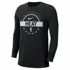 Miami Heat Authentic Long Sleeve Practice T-Shirt Black - NBA