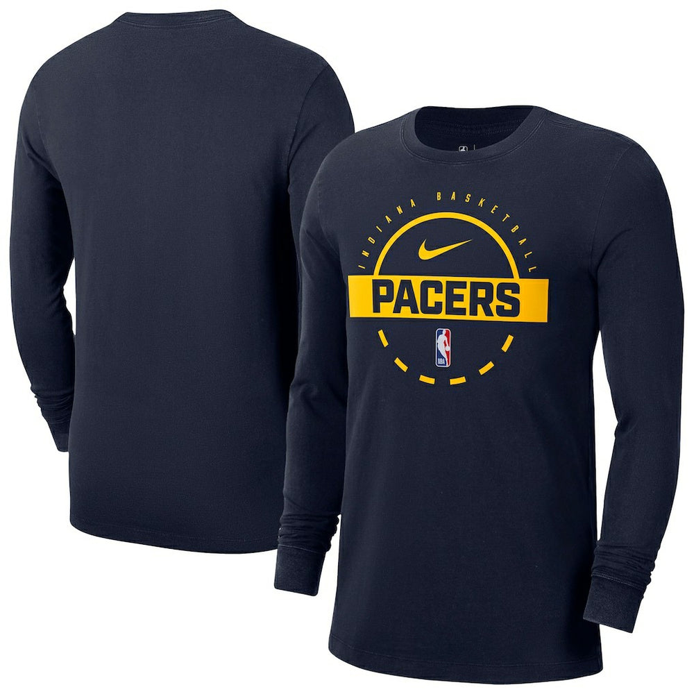 Indiana Pacers Authentic Long Sleeve Practice T-Shirt Navy - NBA