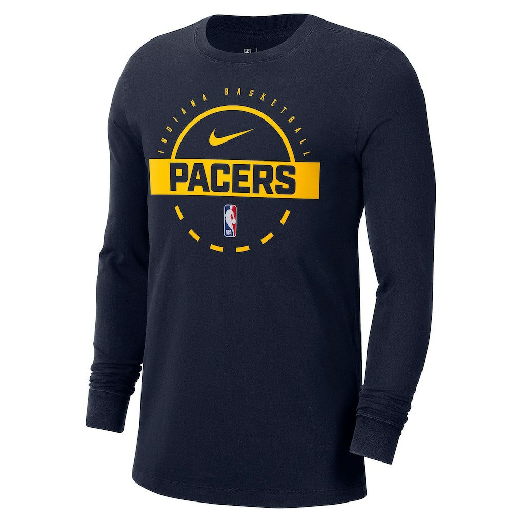 Indiana Pacers Authentic Long Sleeve Practice T-Shirt Navy - NBA
