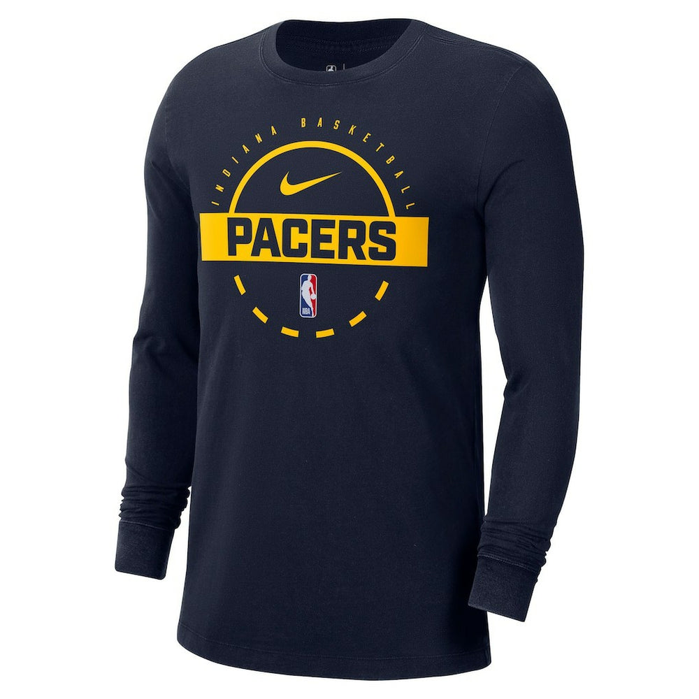 Indiana Pacers Authentic Long Sleeve Practice T-Shirt Navy - NBA