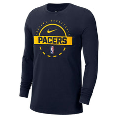 Indiana Pacers Authentic Long Sleeve Practice T-Shirt Navy - NBA