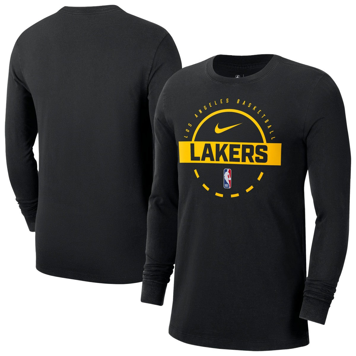 Los Angeles Lakers Authentic Long Sleeve Practice T-Shirt Black - NBA