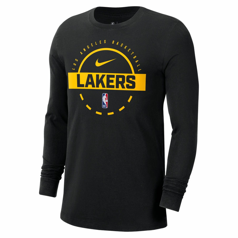 Los Angeles Lakers Authentic Long Sleeve Practice T-Shirt Black - NBA