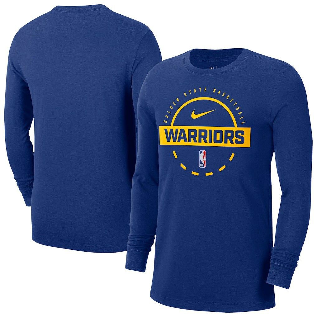 Golden State Warriors Authentic Long Sleeve Practice T-Shirt Royal - NBA