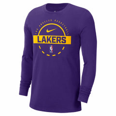Los Angeles Lakers Authentic Long Sleeve Practice T-Shirt Purple - NBA