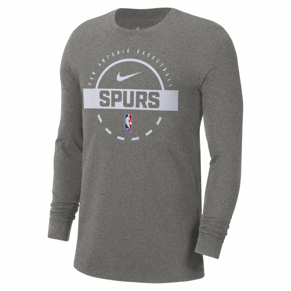 San Antonio Spurs Authentic Long Sleeve Practice T-Shirt Charcoal - NBA