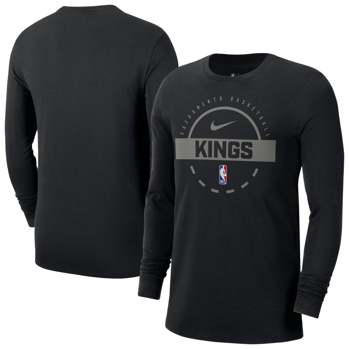 Sacramento Kings Authentic Long Sleeve Practice T-Shirt Black - NBA
