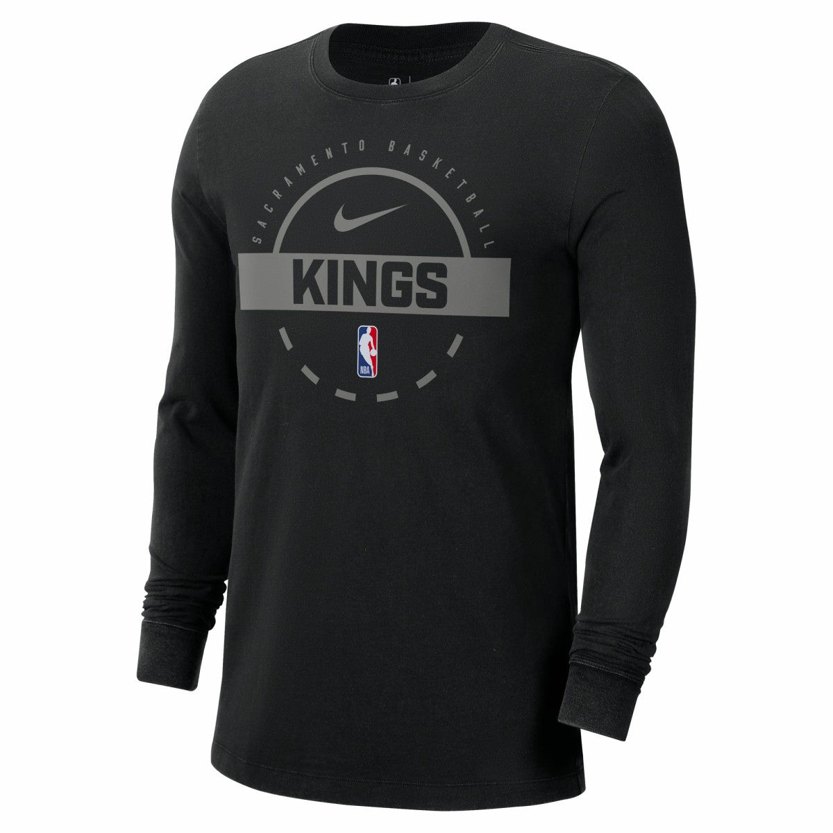 Sacramento Kings Authentic Long Sleeve Practice T-Shirt Black - NBA