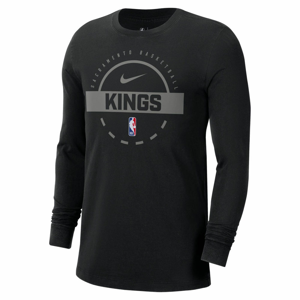 Sacramento Kings Authentic Long Sleeve Practice T-Shirt Black - NBA
