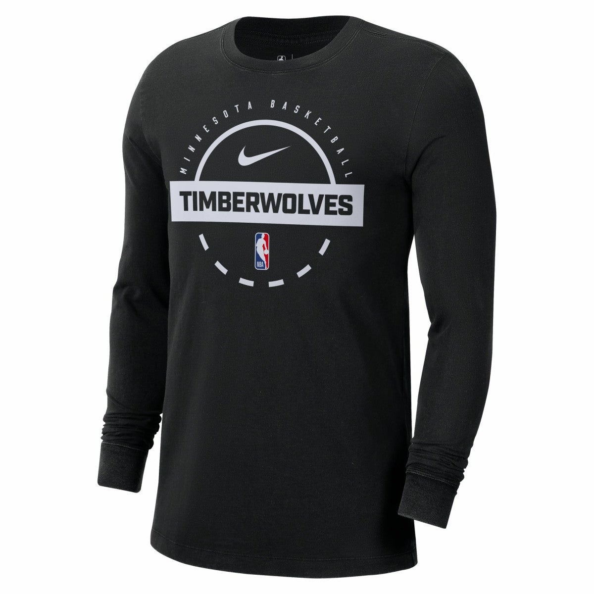 Minnesota Timberwolves Authentic Long Sleeve Practice T-Shirt Black - NBA