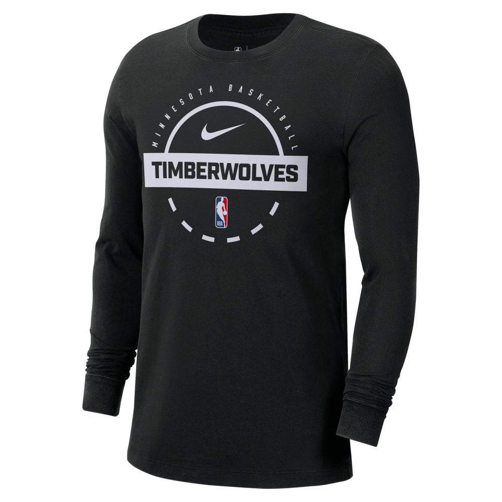 Minnesota Timberwolves Authentic Long Sleeve Practice T-Shirt Black - NBA