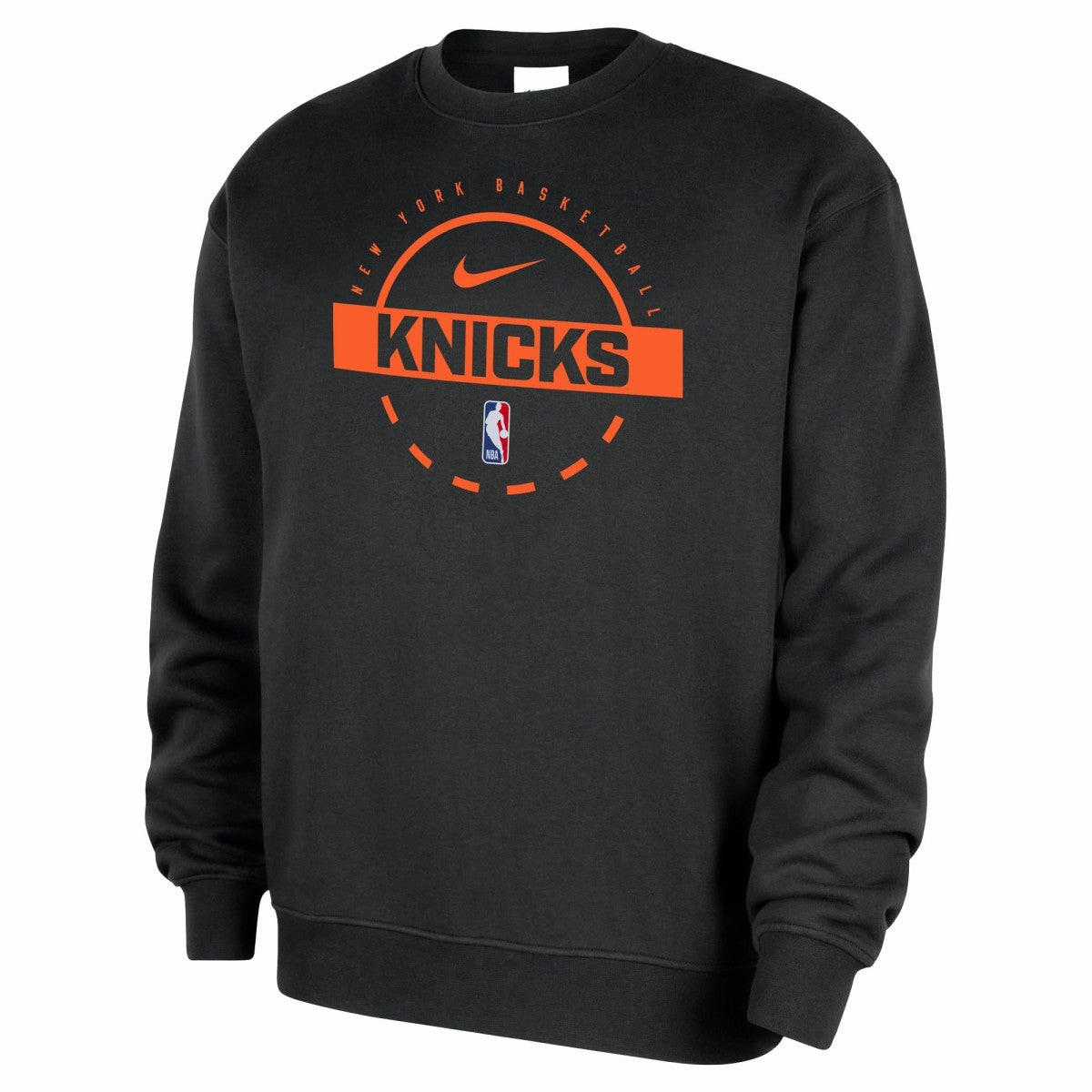 New York Knicks 2025/26 Authentic Practice Club Sweatshirt Black - NBA