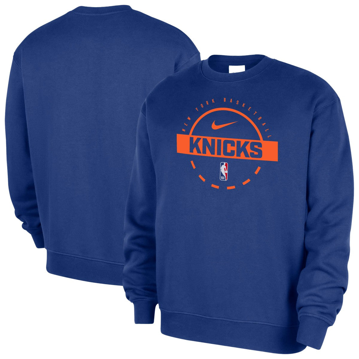 New York Knicks 2025/26 Authentic Practice Club Sweatshirt Blue - NBA