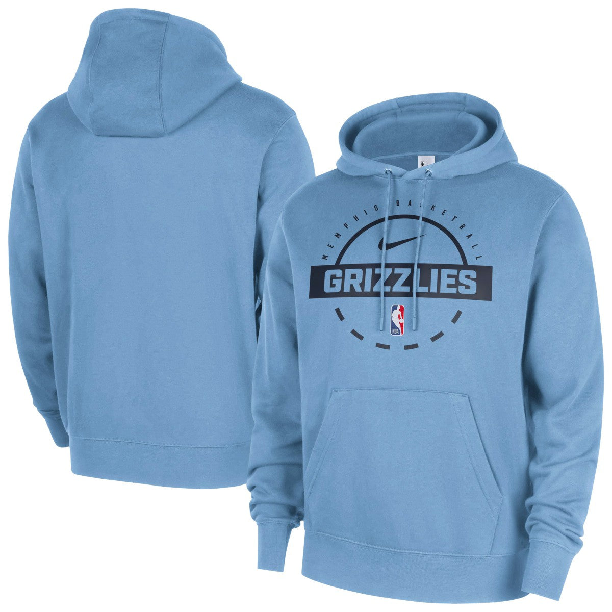 Memphis Grizzlies 2025/26 Authentic Practice Club Pullover Hoodie Light Blue - NBA