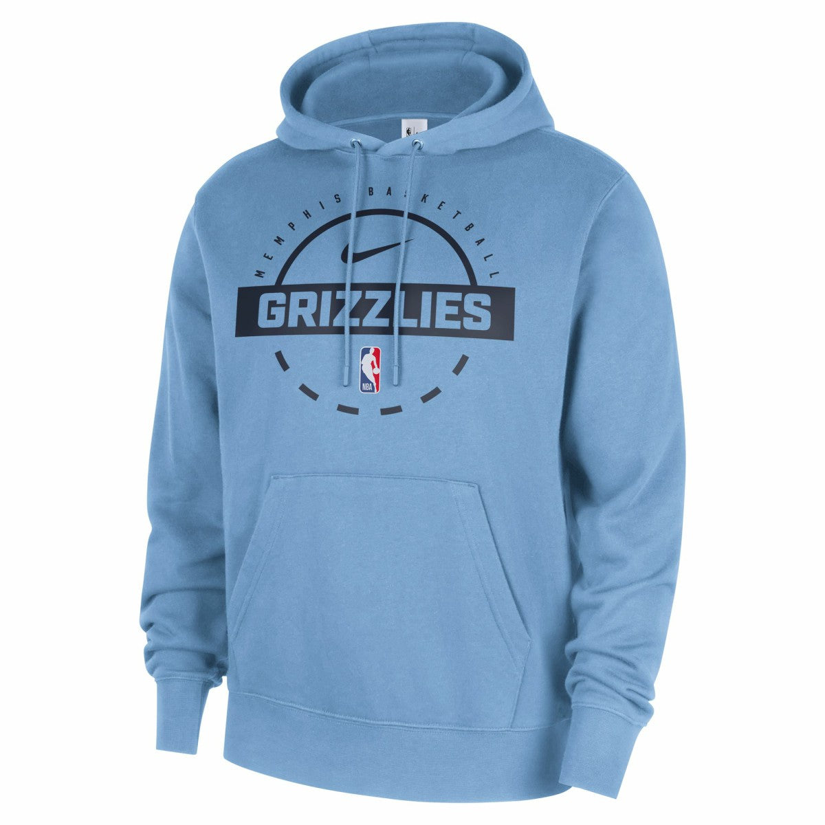 Memphis Grizzlies 2025/26 Authentic Practice Club Pullover Hoodie Light Blue - NBA