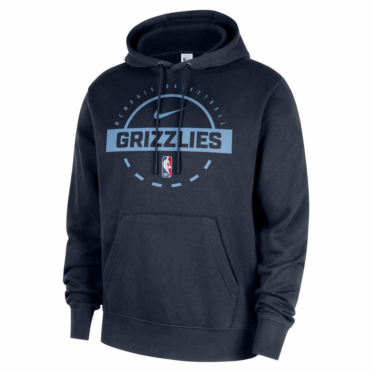 Memphis Grizzlies 2025/26 Authentic Practice Club Pullover Hoodie Navy - NBA