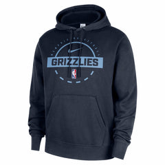 Memphis Grizzlies 2025/26 Authentic Practice Club Pullover Hoodie Navy - NBA
