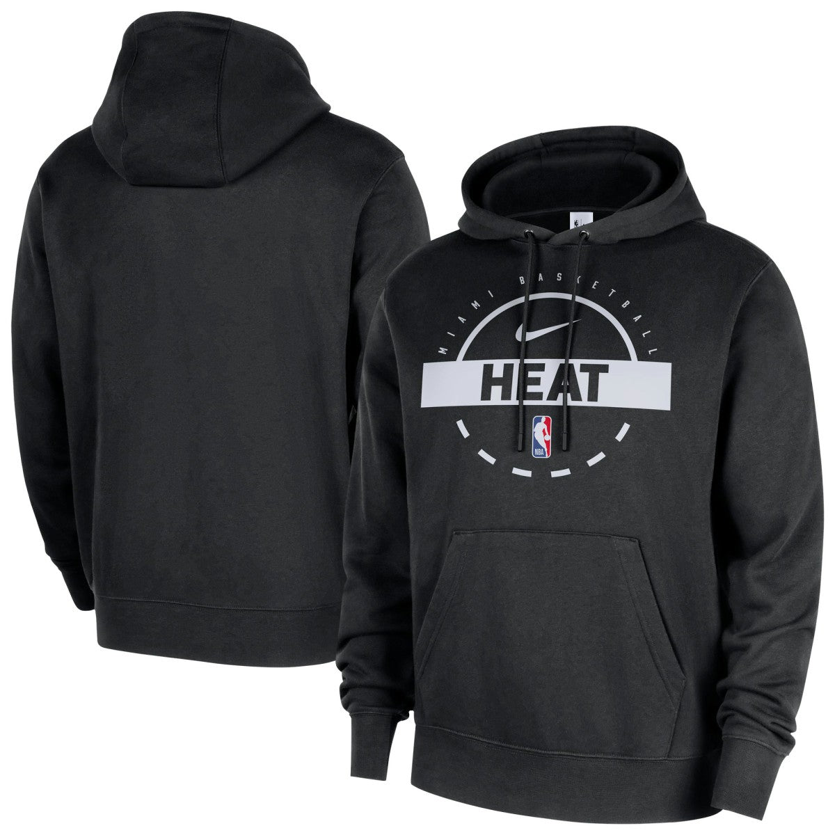 Miami Heat 2025/26 Authentic Practice Club Pullover Hoodie Black - NBA