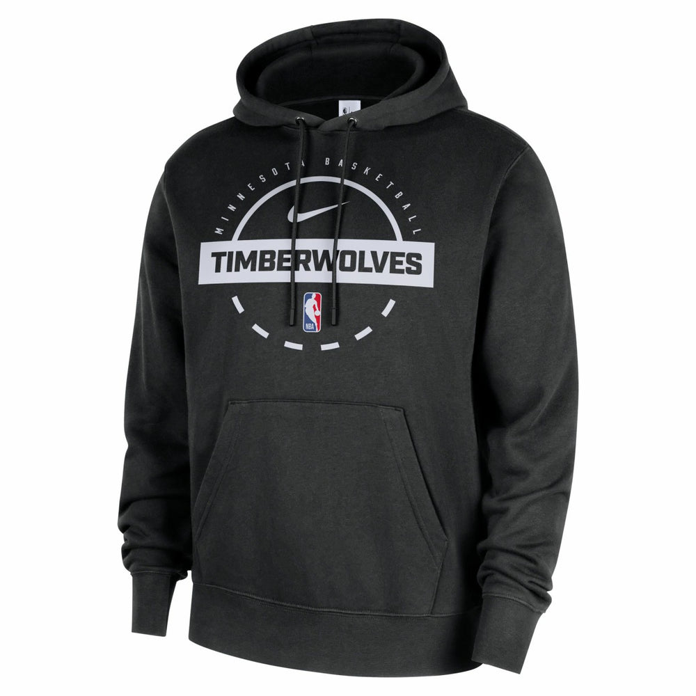 Minnesota Timberwolves 2025/26 Authentic Practice Club Pullover Hoodie Black - NBA