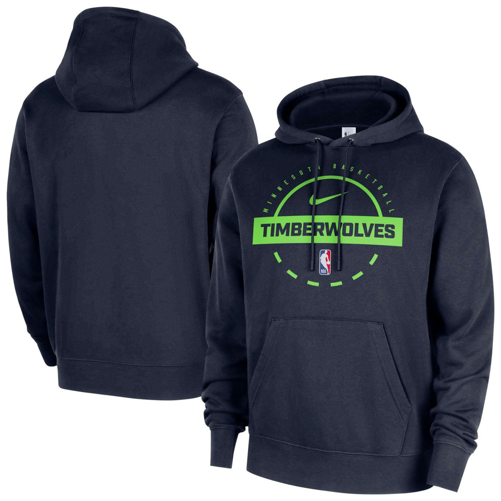 Minnesota Timberwolves 2025/26 Authentic Practice Club Pullover Hoodie Navy - NBA