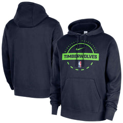 Minnesota Timberwolves 2025/26 Authentic Practice Club Pullover Hoodie Navy - NBA