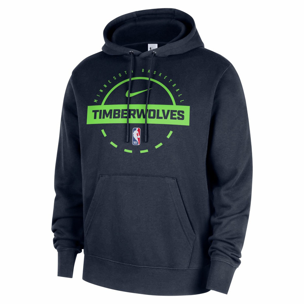 Minnesota Timberwolves 2025/26 Authentic Practice Club Pullover Hoodie Navy - NBA