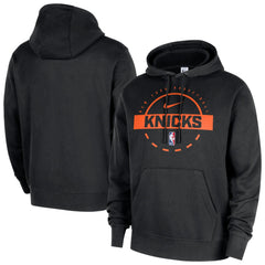 New York Knicks 2025/26 Authentic Practice Club Pullover Hoodie Black - NBA