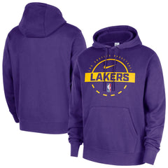 Los Angeles Lakers 2025/26 Authentic Practice Club Pullover Hoodie Purple - NBA