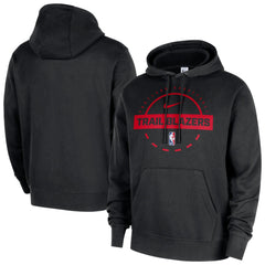 Portland Trail Blazers 2025/26 Authentic Practice Club Pullover Hoodie Black - NBA