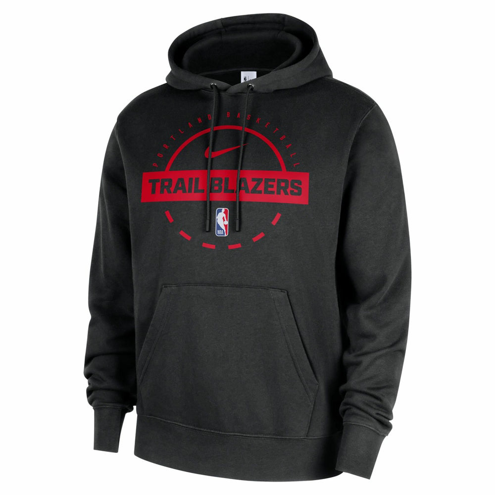 Portland Trail Blazers 2025/26 Authentic Practice Club Pullover Hoodie Black - NBA