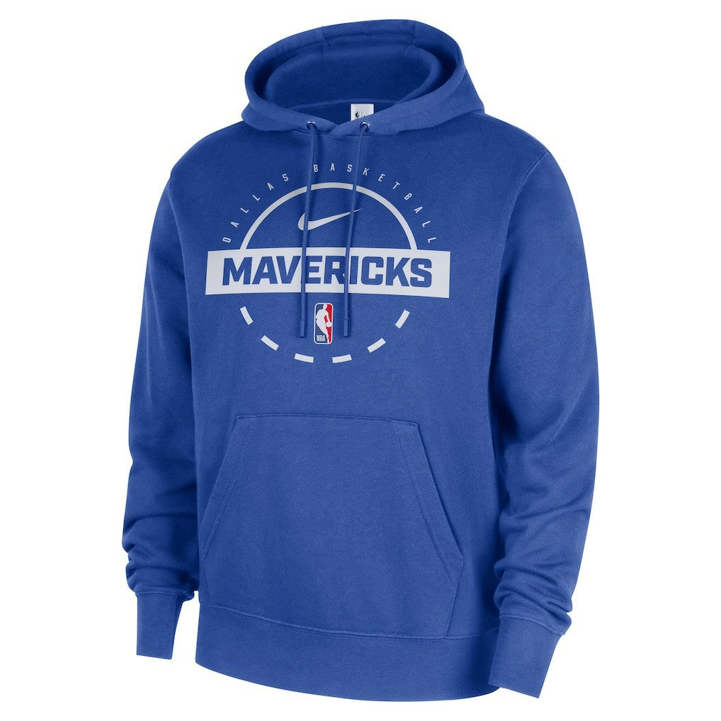 Dallas Mavericks 2025/26 Authentic Practice Club Pullover Hoodie Blue - NBA
