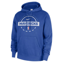 Dallas Mavericks 2025/26 Authentic Practice Club Pullover Hoodie Blue - NBA