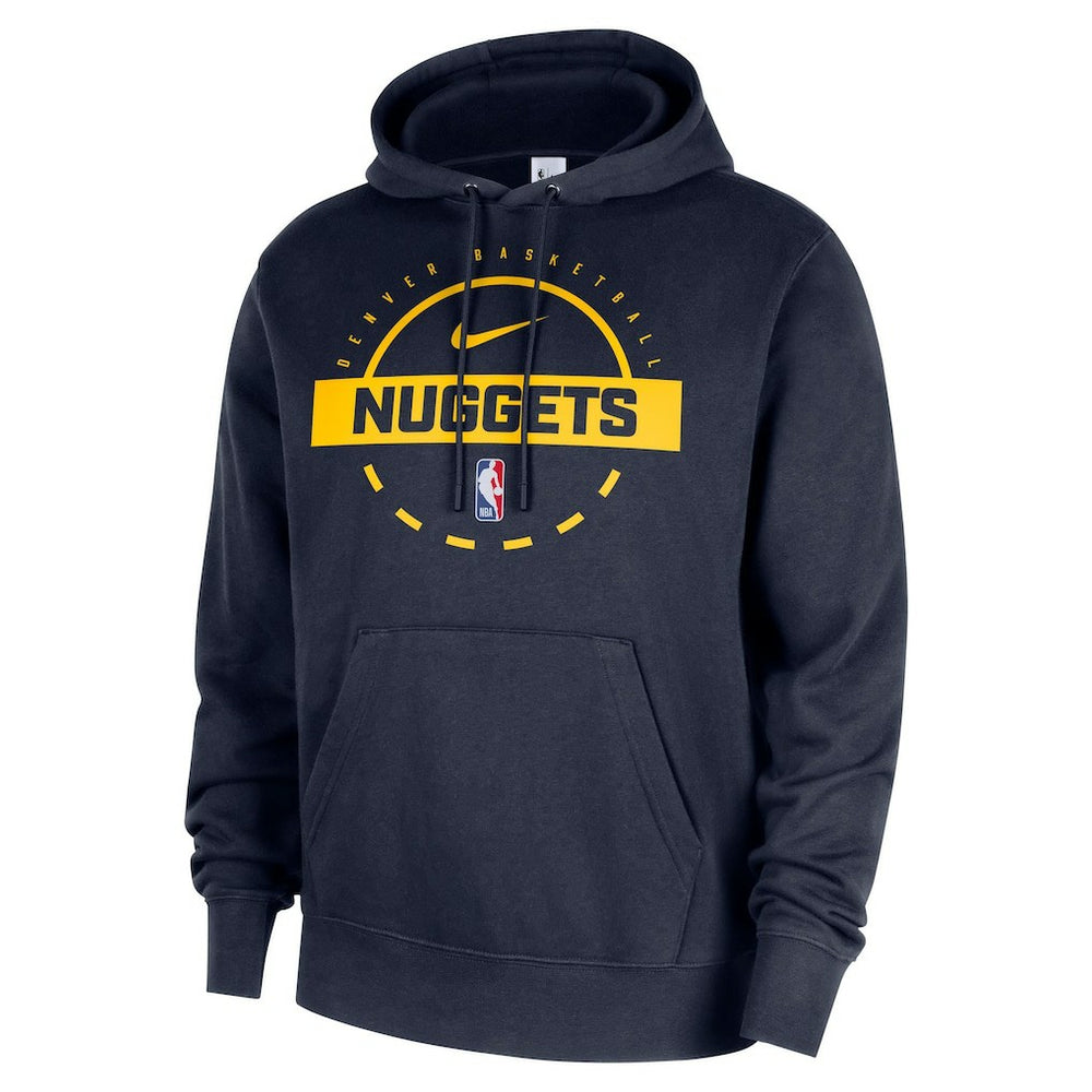 Denver Nuggets 2025/26 Authentic Practice Club Pullover Hoodie Navy - NBA