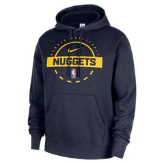 Denver Nuggets 2025/26 Authentic Practice Club Pullover Hoodie Navy - NBA