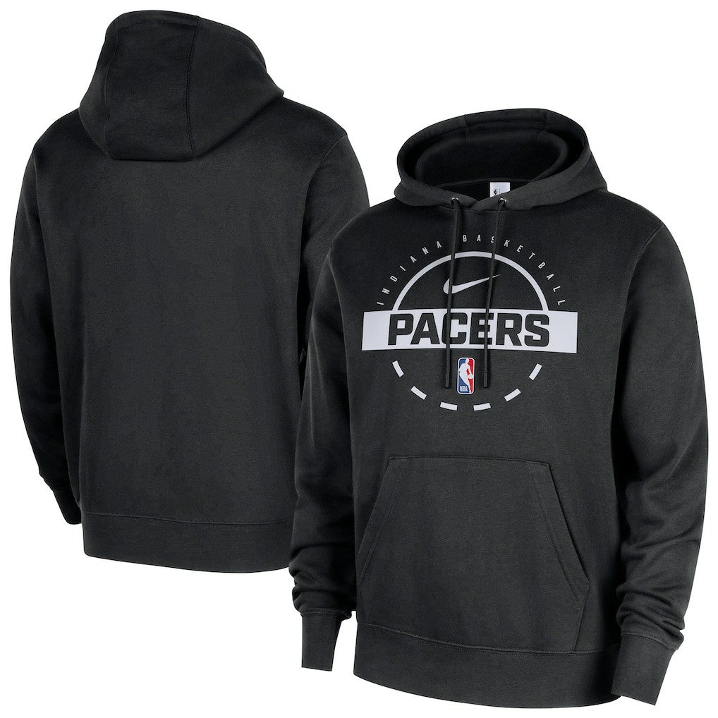Indiana Pacers 2025/26 Authentic Practice Club Pullover Hoodie Black - NBA