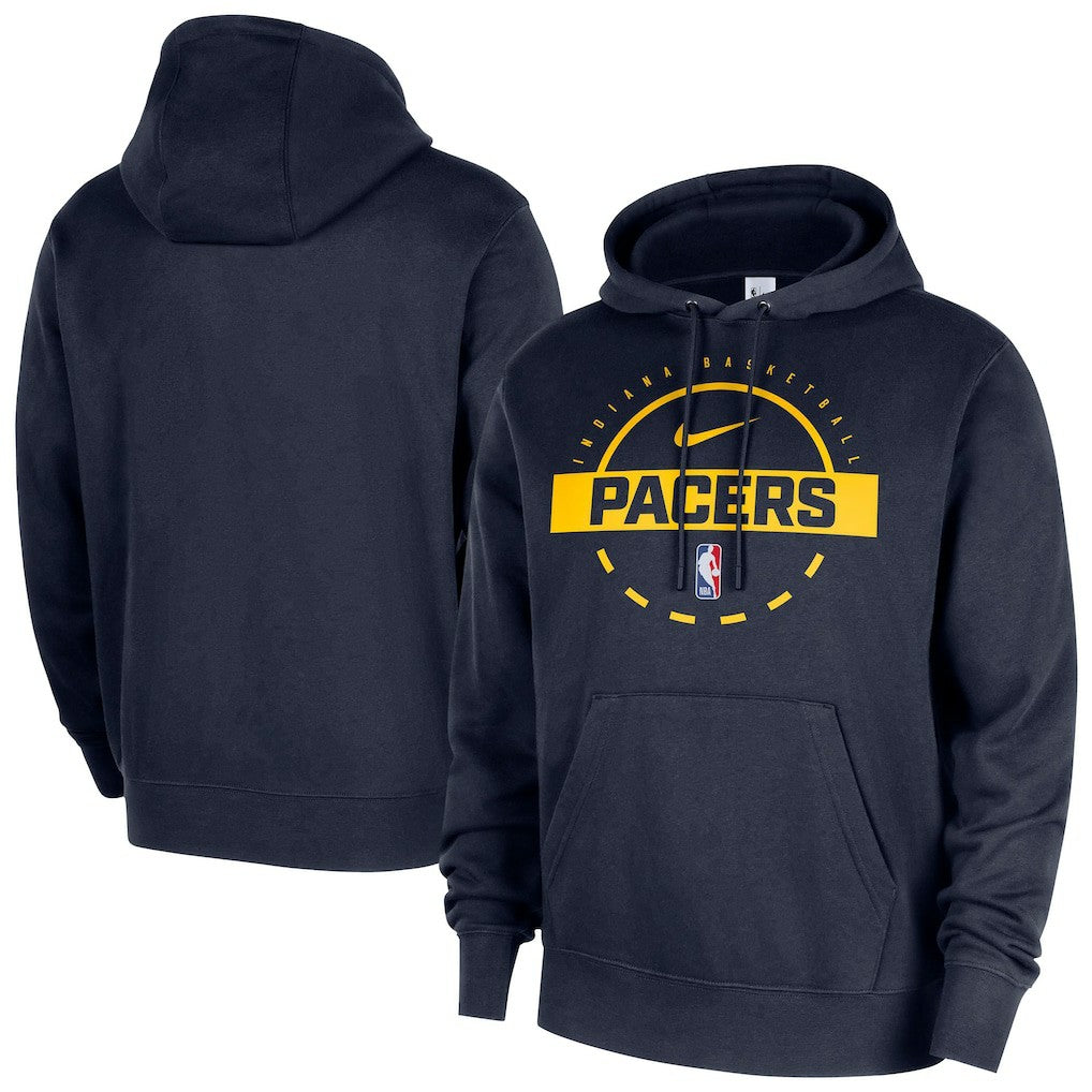 Indiana Pacers 2025/26 Authentic Practice Club Pullover Hoodie Navy - NBA
