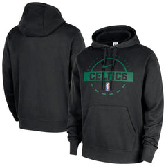 Boston Celtics 2025/26 Authentic Practice Club Pullover Hoodie Black - NBA